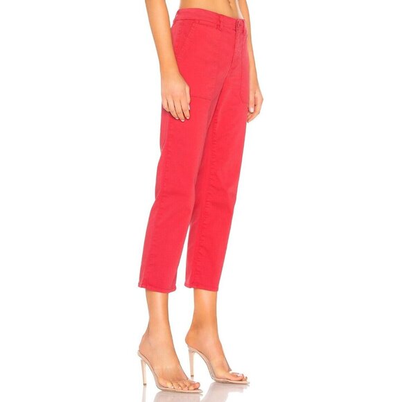 SANCTUARY Peace Crop Black Cotton Twill Mid Rise Straight Chino Pants, Size 28 - Picture 12 of 14